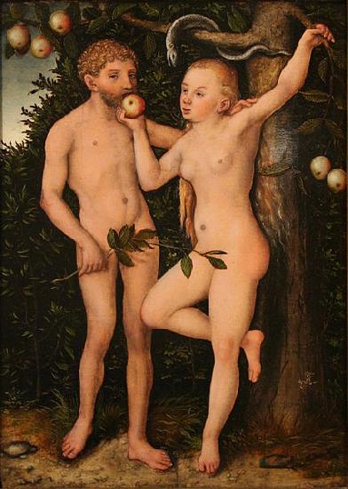 Lucas  Cranach Adam and Eve oil painting picture